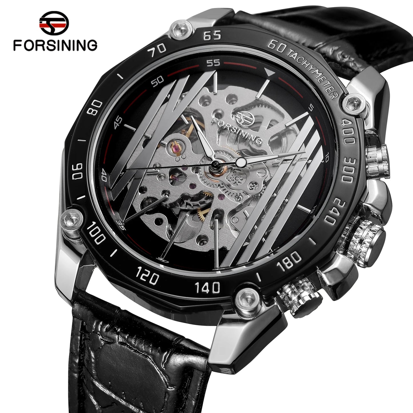 Excellence New Desigh Steel Skeleton Mechanical Watch Male Automatic Movement Man Wrist Watches Waterproof High End Luxury