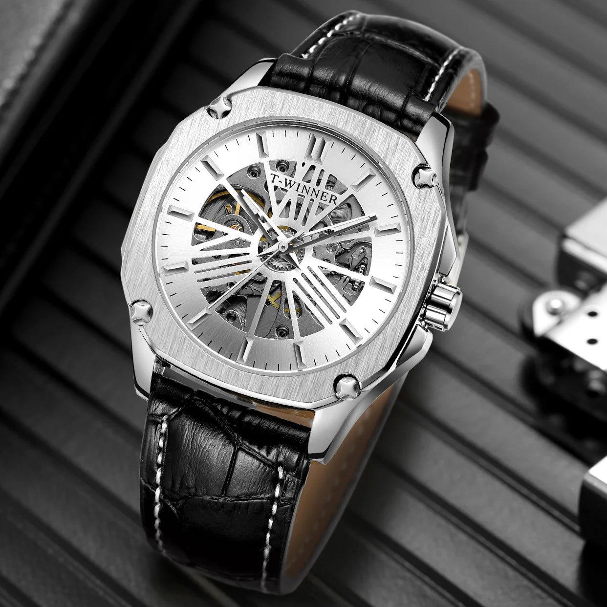 Excellence Replica Watch Fashion Classics Skeleton Mechanical Automatic Watches for men Vintage Bronze Wrist Men Watch