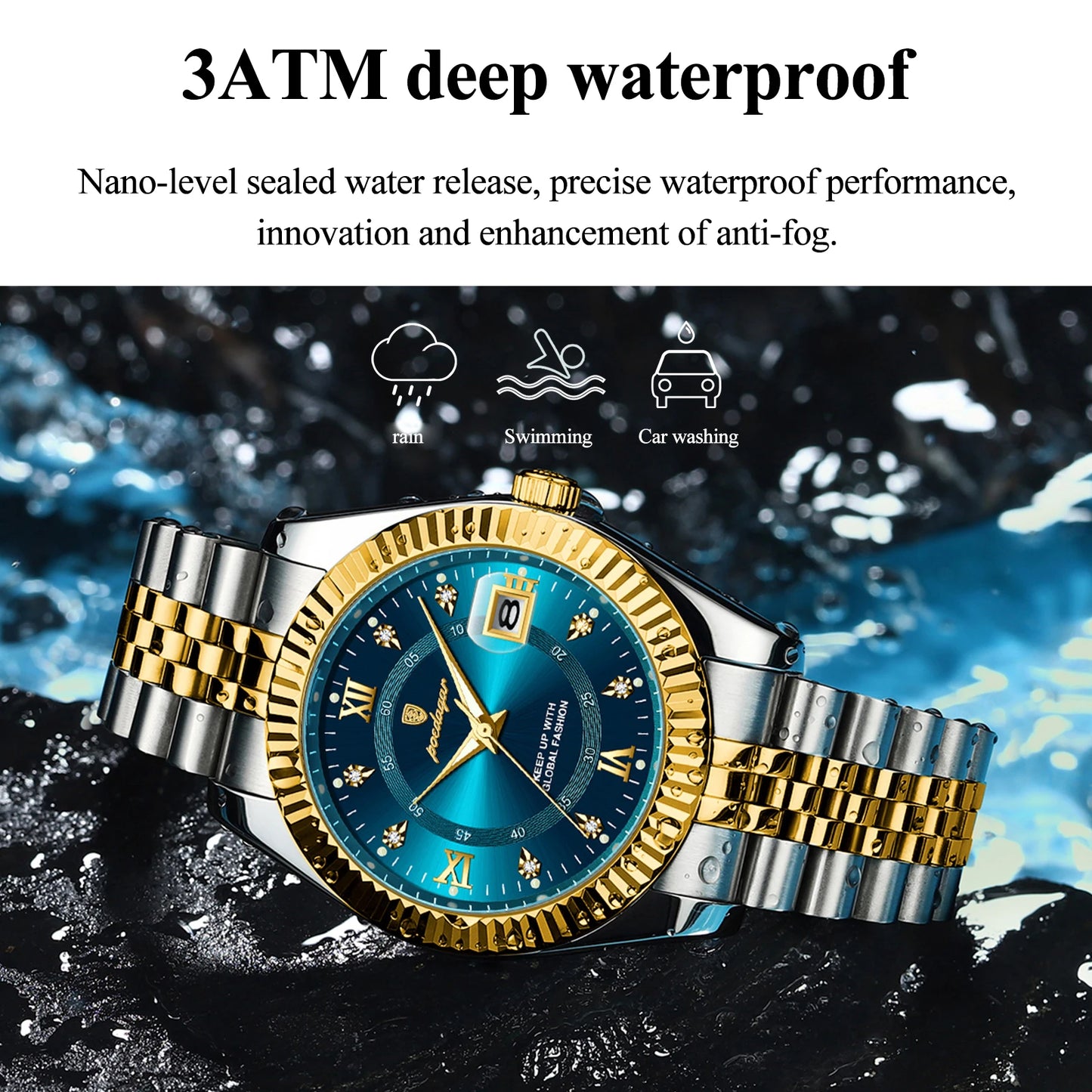 Excellence Luxury Sport Wrist Watch For Man Waterproof Luminous Date Men Watch Quartz Stainless Steel Men's Watch