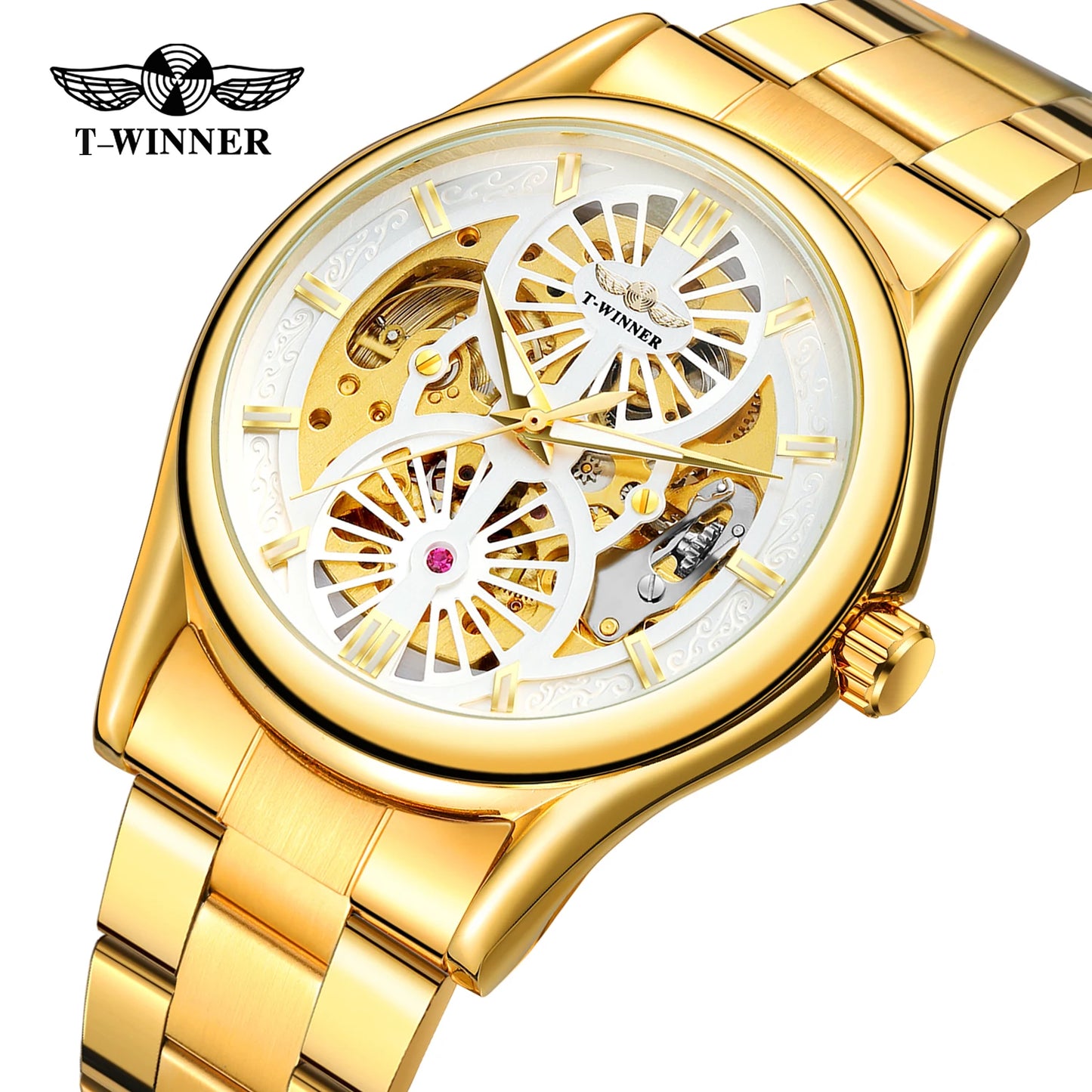 Excellence New Design Winner Original Wrist Watches Luminous Transparent Skeleton Automatic clockwork Luxury automatic