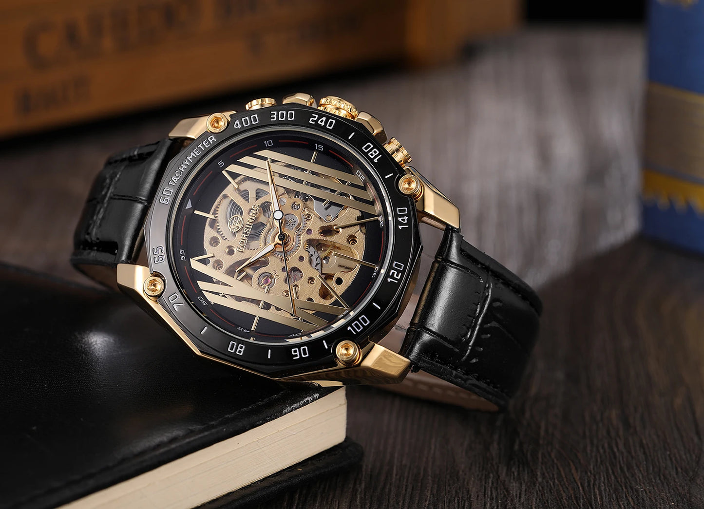 Excellence New Desigh Steel Skeleton Mechanical Watch Male Automatic Movement Man Wrist Watches Waterproof High End Luxury