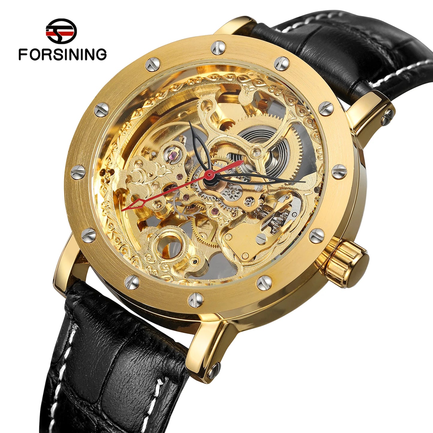 Excellence High Quality  men's watches Top Brand Luxury Hollow Skeleton Mechanical Automatic wristwatch  automatic