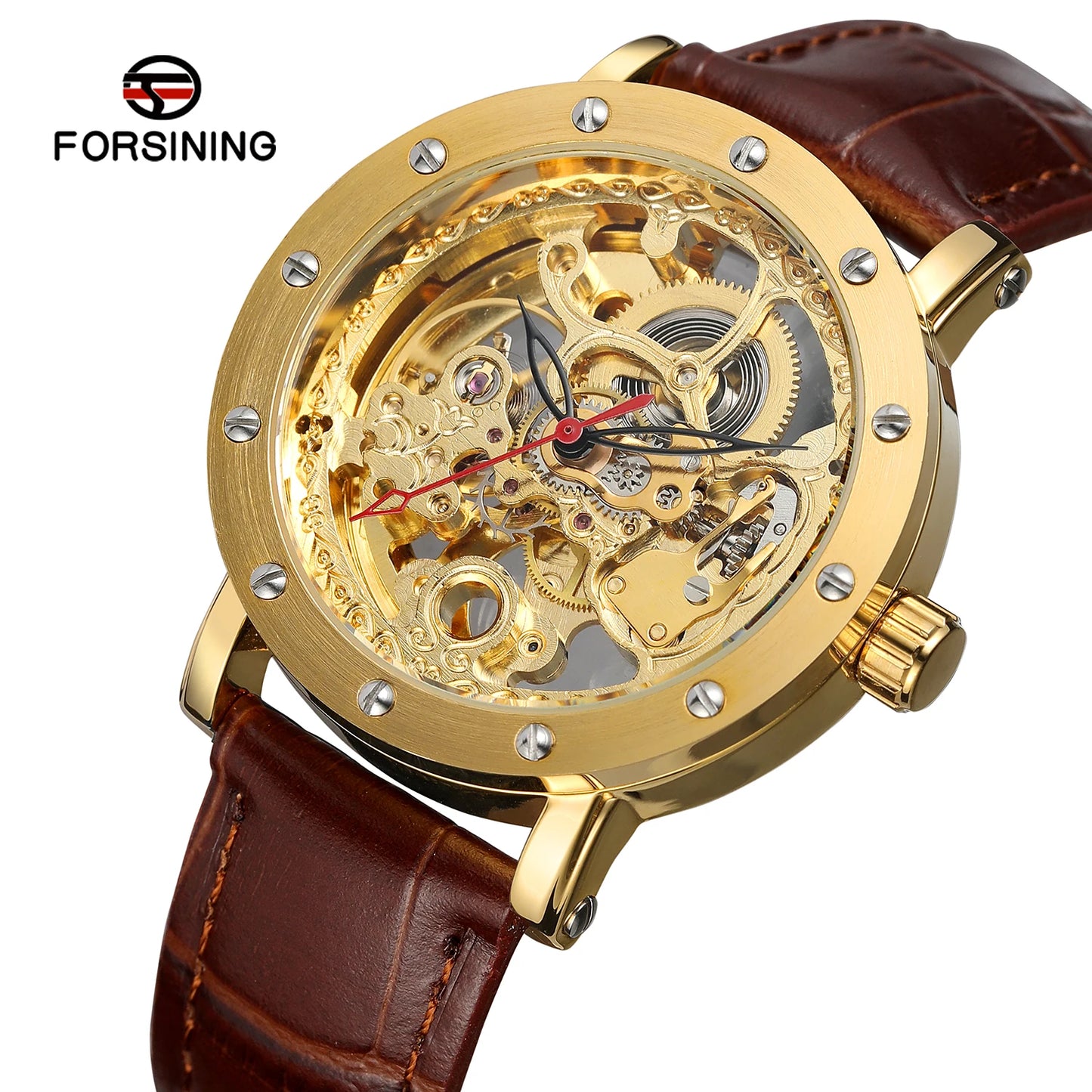 Excellence High Quality  men's watches Top Brand Luxury Hollow Skeleton Mechanical Automatic wristwatch  automatic